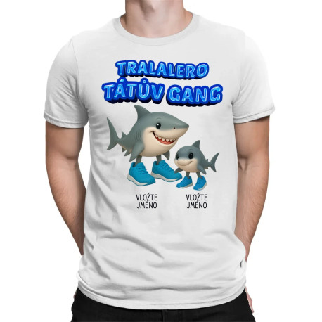 Tralalero Tátův Gang - jedno dítě - Italian brainrot - pánské tričko s potiskem