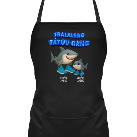 Tralalero Tátův Gang - jedno dítě - Italian brainrot - zástěra s potiskem