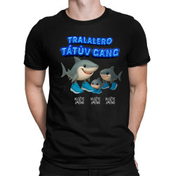 Tralalero Tátův Gang - dvě děti - Italian brainrot - pánské tričko s potiskem