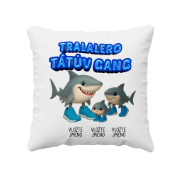 Tralalero Tátův Gang - dvě děti - Italian brainrot - polštář s potiskem