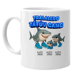 Tralalero Tátův Gang - dvě děti - Italian brainrot - hrnek s potiskem