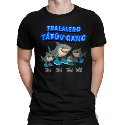 Tralalero tátův gang - tři děti - Italian Brainrot - pánské tričko s potiskem