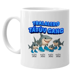 Tralalero tátův gang - tři děti - Italian Brainrot - hrnek s potiskem