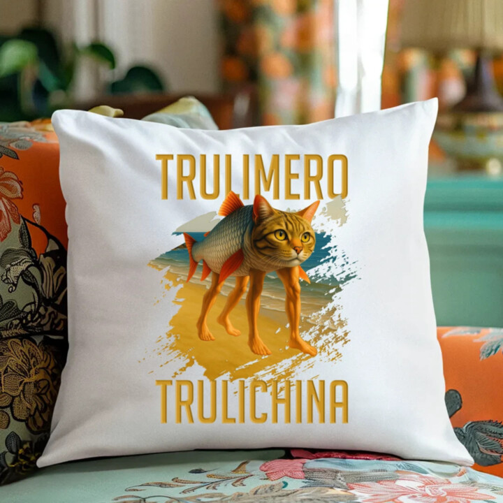 Trulimero trulichina- Italian brainrot - polštář s potiskem