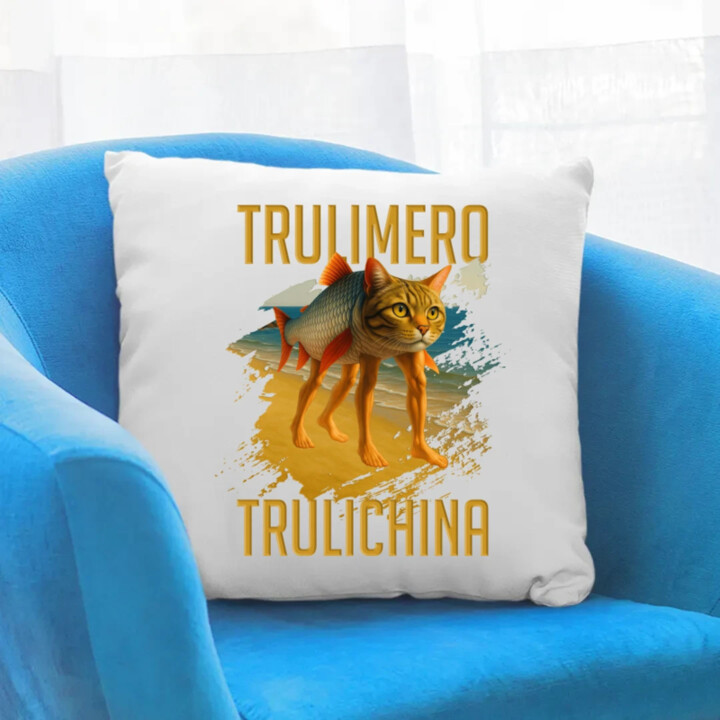 Trulimero trulichina- Italian brainrot - polštář s potiskem