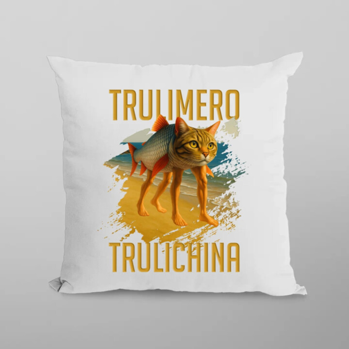 Trulimero trulichina- Italian brainrot - polštář s potiskem