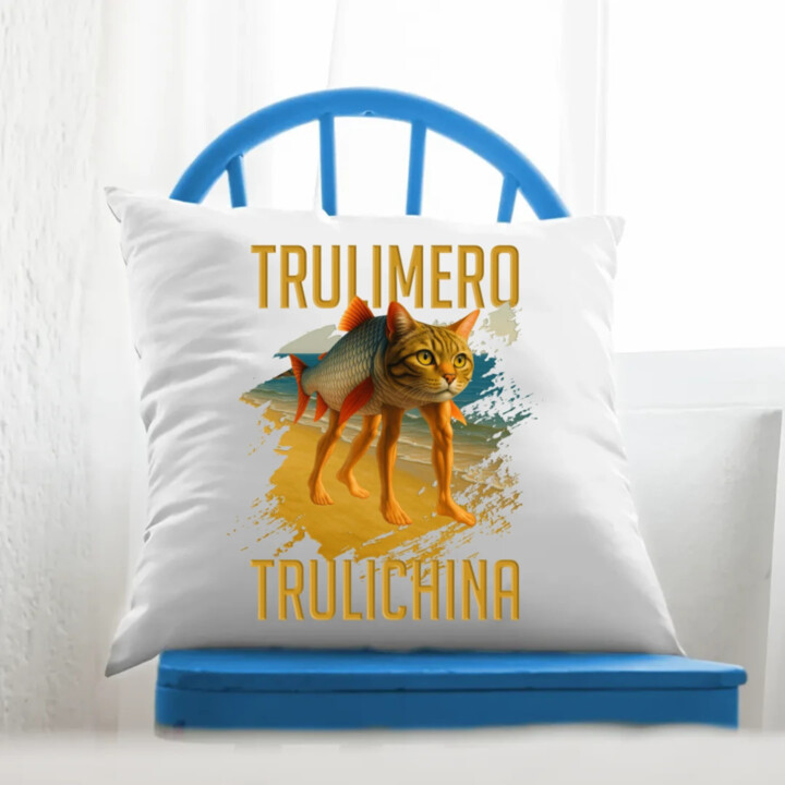 Trulimero trulichina- Italian brainrot - polštář s potiskem