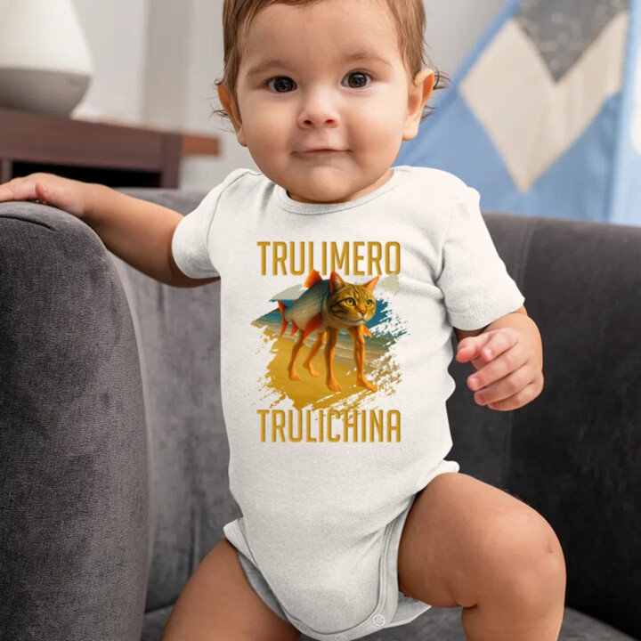 Trulimero trulichina- Italian brainrot - dětské body s potiskem