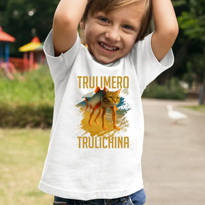 Trulimero trulichina- Italian brainrot - dětské tričko s potiskem