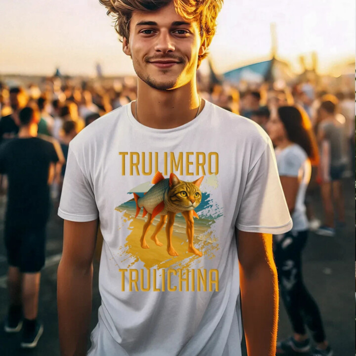 Trulimero trulichina- Italian brainrot - pánské tričko s potiskem