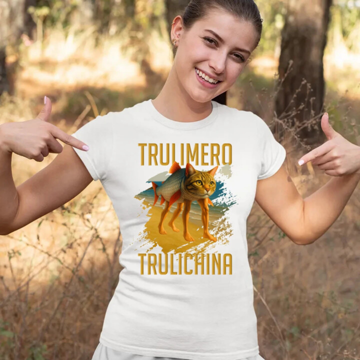 Trulimero trulichina- Italian brainrot  - dámské tričko s potiskem