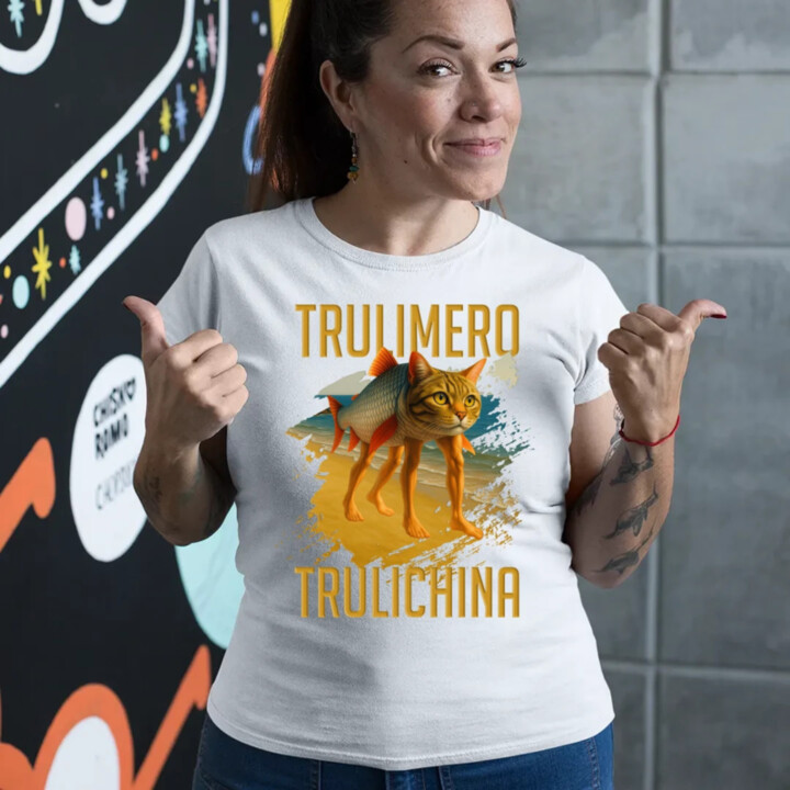 Trulimero trulichina- Italian brainrot  - dámské tričko s potiskem