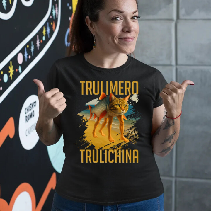 Trulimero trulichina- Italian brainrot  - dámské tričko s potiskem