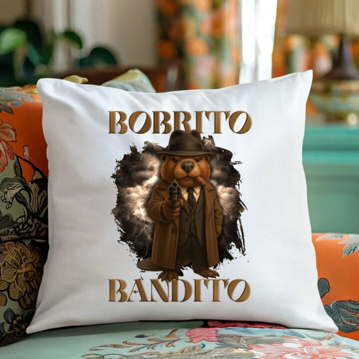 Bobrito Bandito V2 - Italian Brainrot - polštář s potiskem