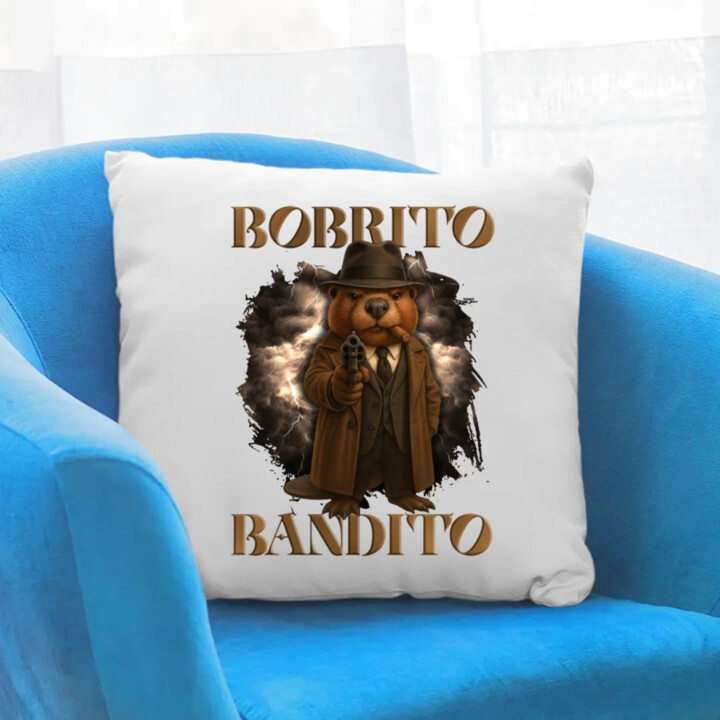 Bobrito Bandito V2 - Italian Brainrot - polštář s potiskem