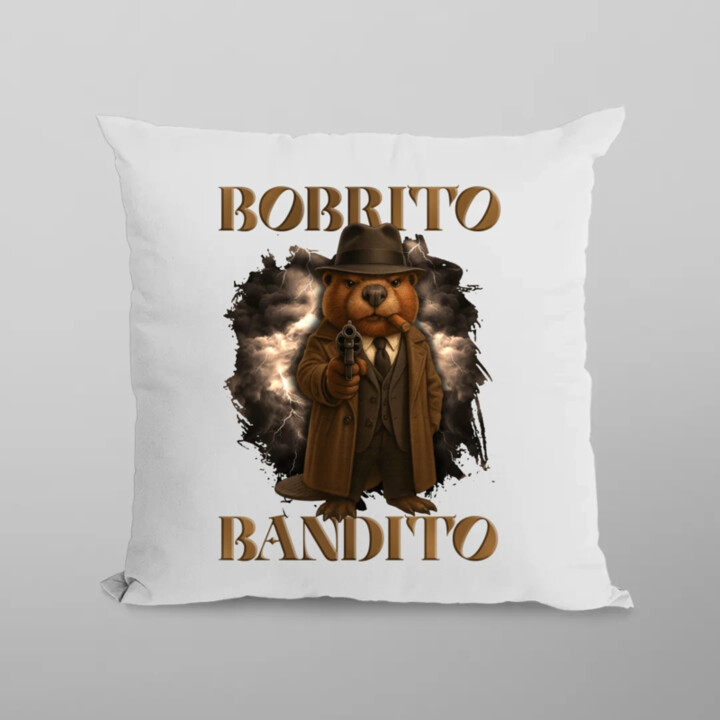 Bobrito Bandito V2 - Italian Brainrot - polštář s potiskem