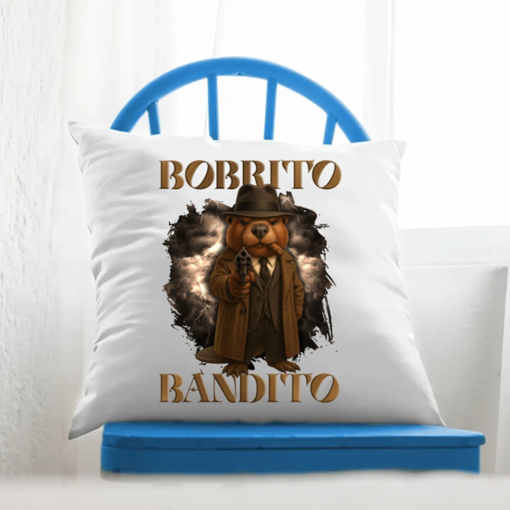 Bobrito Bandito V2 - Italian Brainrot - polštář s potiskem