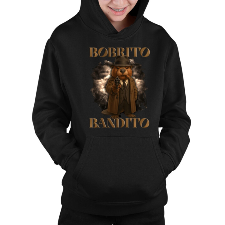 Bobrito Bandito V2 - Italian Brainrot - dětská mikina s kapucí