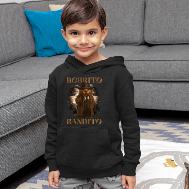 Bobrito Bandito V2 - Italian Brainrot - dětská mikina s kapucí