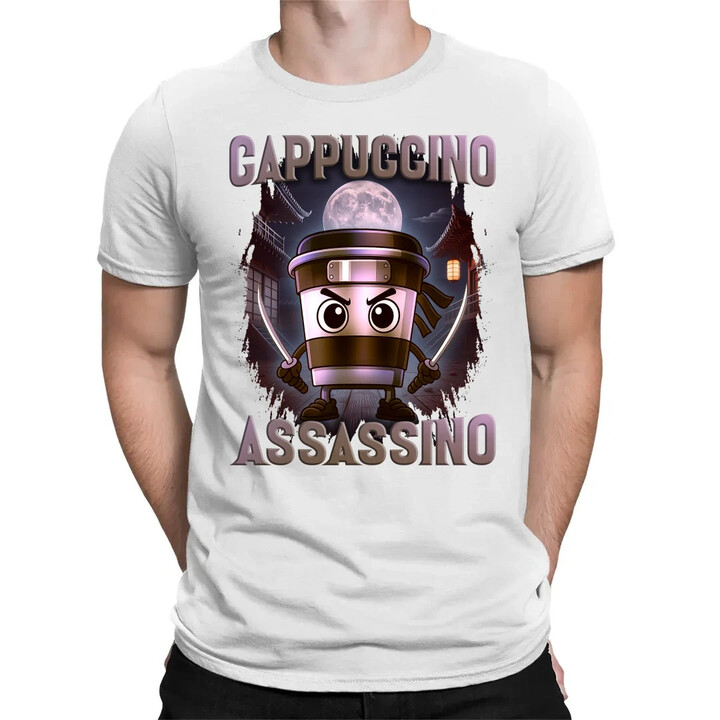Cappuccino Assassino V2 - Italian Brainrot - pánské tričko s potiskem