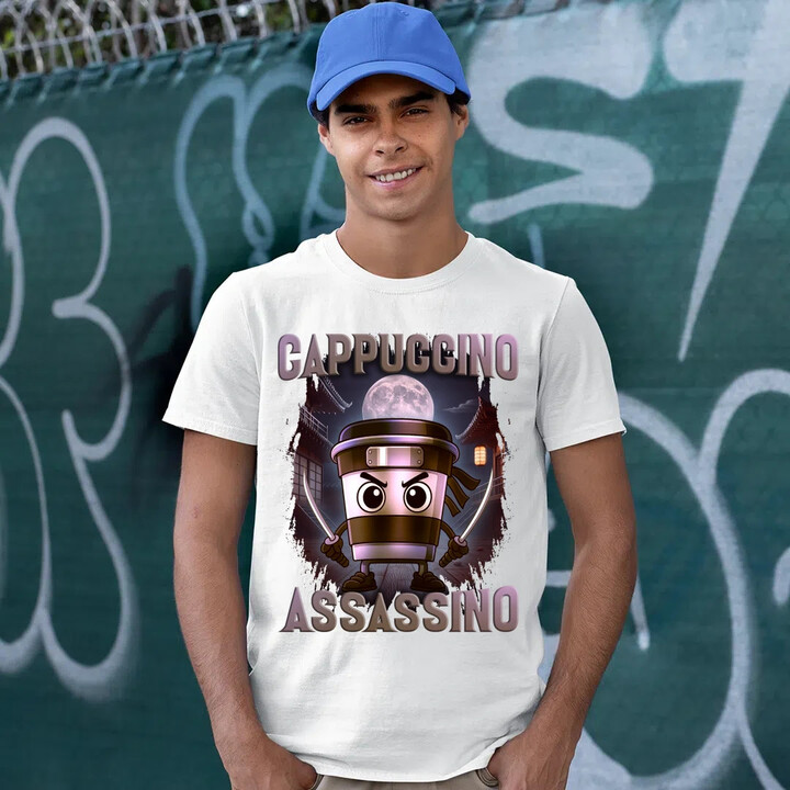Cappuccino Assassino V2 - Italian Brainrot - pánské tričko s potiskem