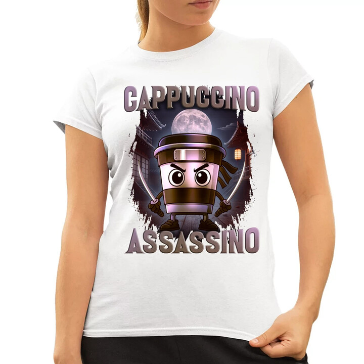 Cappuccino Assassino V2 - Italian Brainrot  - dámské tričko s potiskem