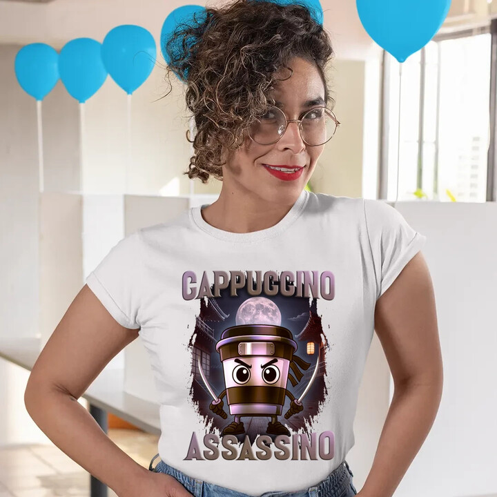 Cappuccino Assassino V2 - Italian Brainrot  - dámské tričko s potiskem