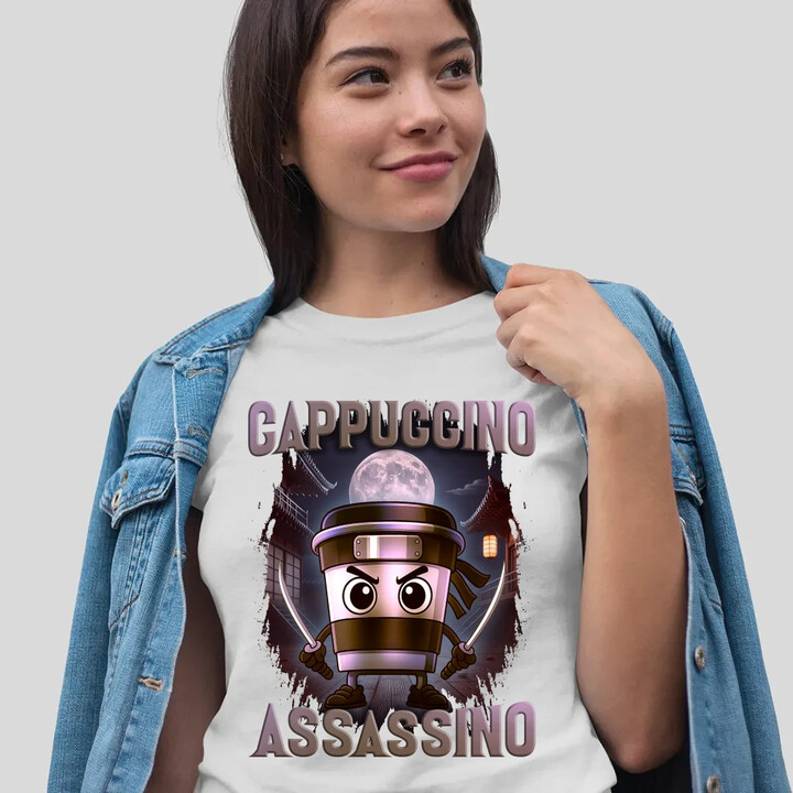 Cappuccino Assassino V2 - Italian Brainrot  - dámské tričko s potiskem