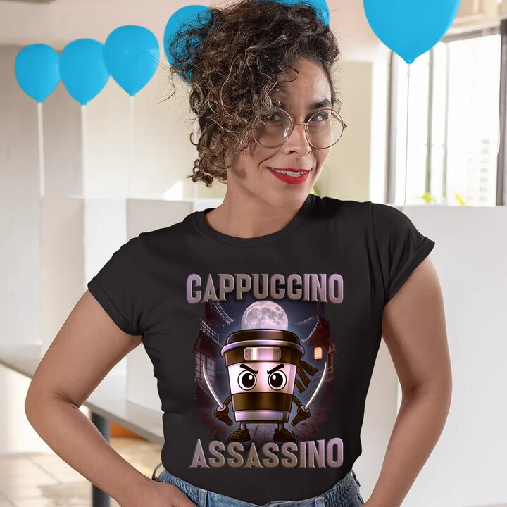 Cappuccino Assassino V2 - Italian Brainrot  - dámské tričko s potiskem