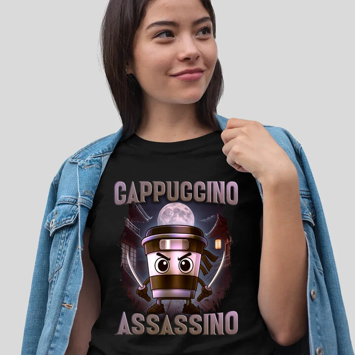 Cappuccino Assassino V2 - Italian Brainrot  - dámské tričko s potiskem