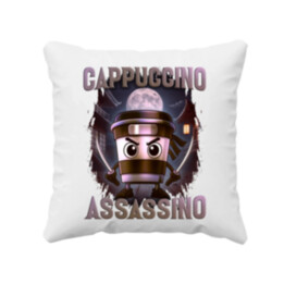 Cappuccino Assassino V2 - Italian Brainrot - polštář s potiskem