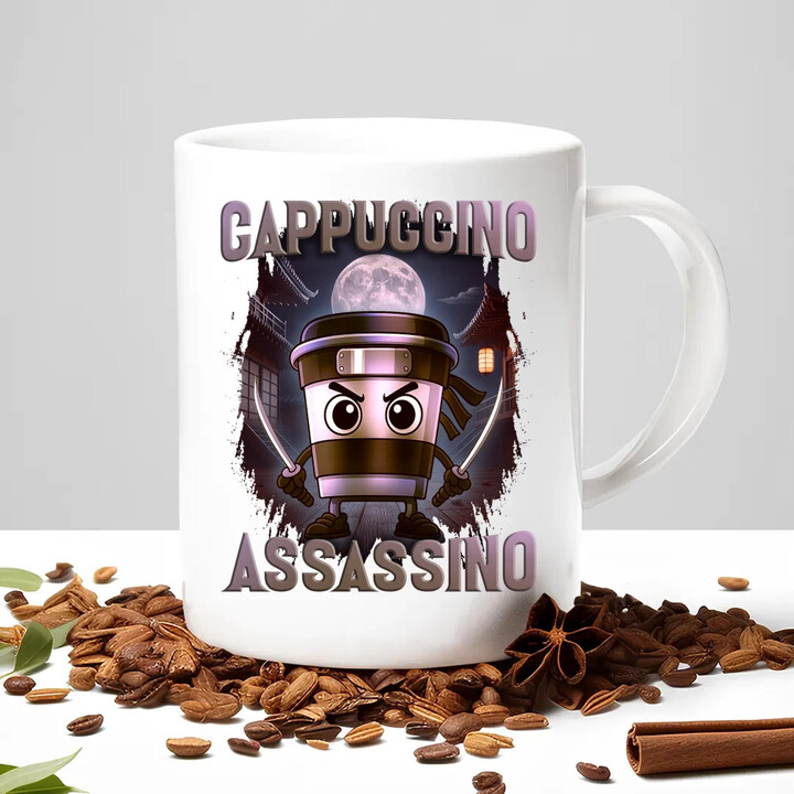 Cappuccino Assassino V2 - Italian Brainrot - hrnek s potiskem