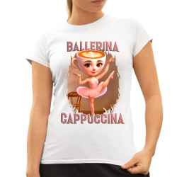 Ballerina Cappuccina V2 - Italian Brainrot  - dámské tričko s potiskem