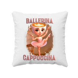 Ballerina Cappuccina V2 - Italian Brainrot - polštář s potiskem