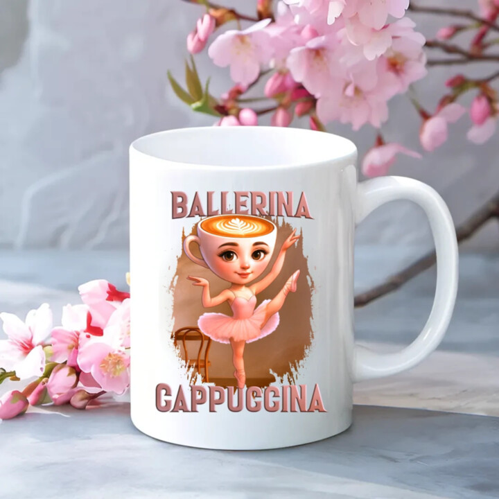 Ballerina Cappuccina V2 - Italian Brainrot - hrnek s potiskem
