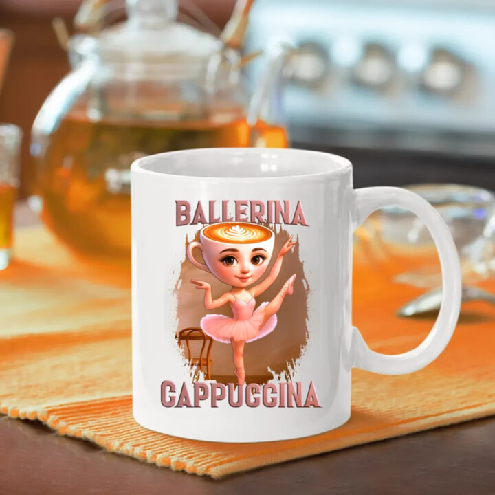 Ballerina Cappuccina V2 - Italian Brainrot - hrnek s potiskem