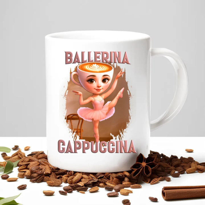 Ballerina Cappuccina V2 - Italian Brainrot - hrnek s potiskem