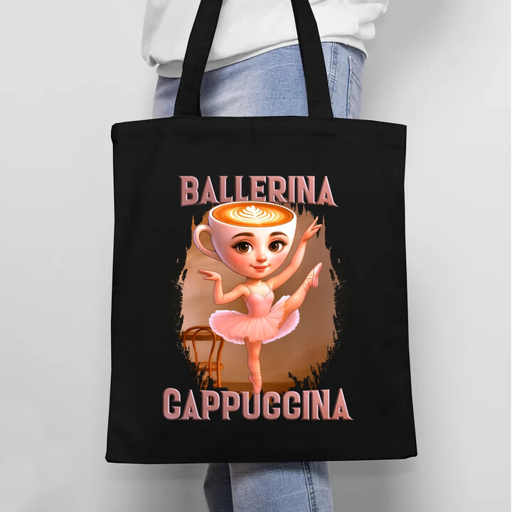 Ballerina Cappuccina V2 - Italian Brainrot - taška s potiskem