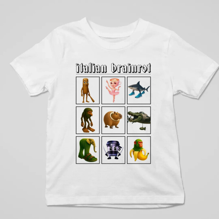 Italian Brainrot V3 - dětské tričko s potiskem