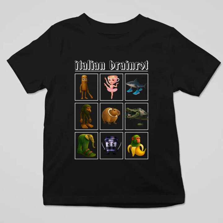 Italian Brainrot V3 - dětské tričko s potiskem