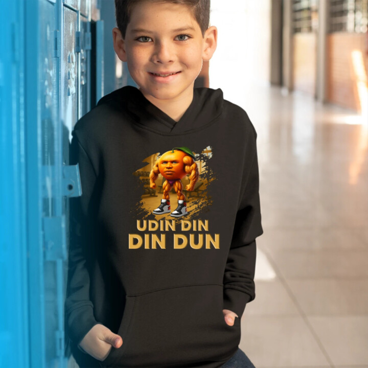Udin din din dun - Italian brainrot - dětská mikina s kapucí
