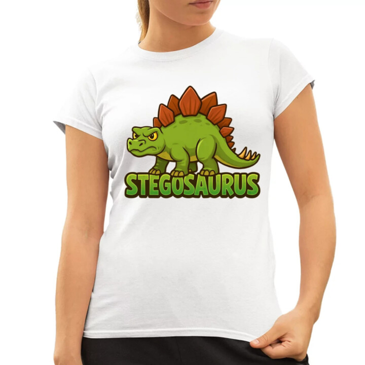 Stegosaurus - dinosauři  - dámské tričko s potiskem