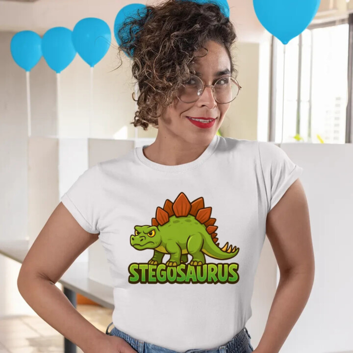 Stegosaurus - dinosauři  - dámské tričko s potiskem
