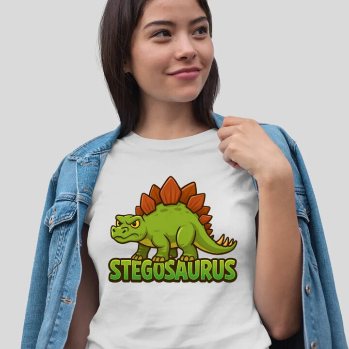 Stegosaurus - dinosauři  - dámské tričko s potiskem