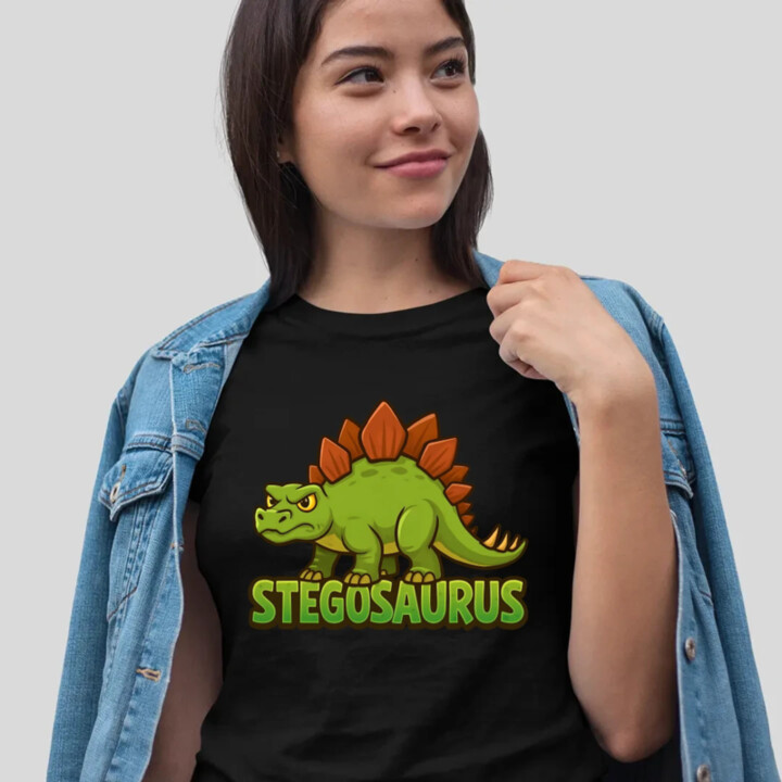 Stegosaurus - dinosauři  - dámské tričko s potiskem
