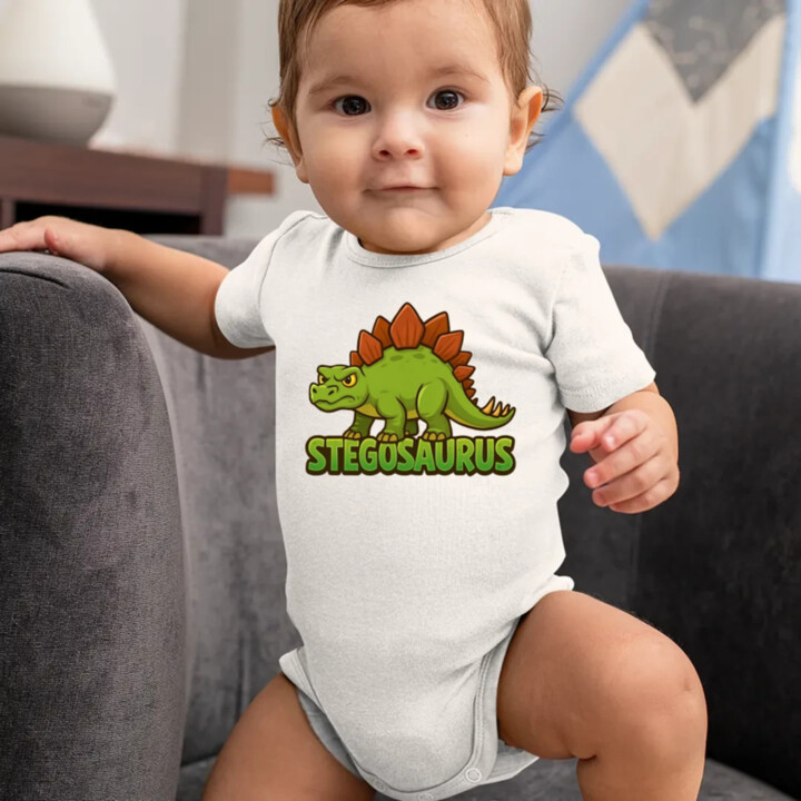 Stegosaurus - dinosauři - dětské body s potiskem