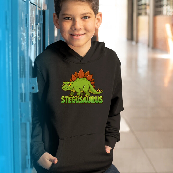 Stegosaurus - dinosauři - dětská mikina s kapucí