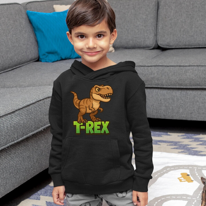 T-Rex Dinosauři - dětská mikina s kapucí