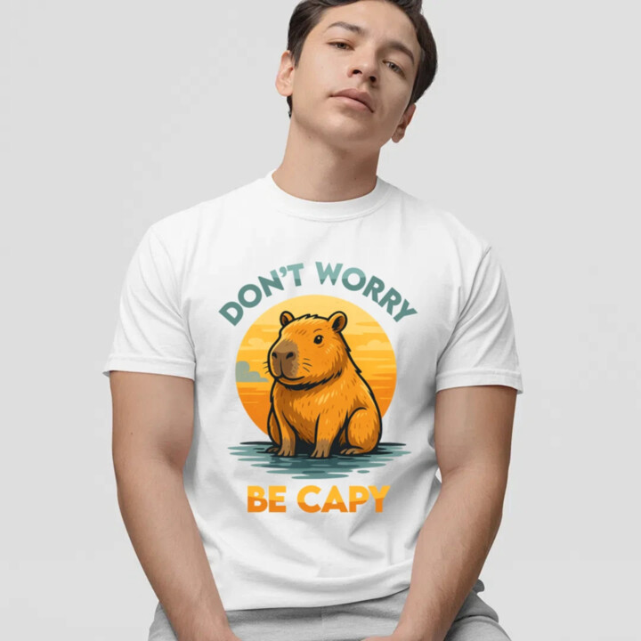 Don't worry, be capy - pánské tričko s potiskem