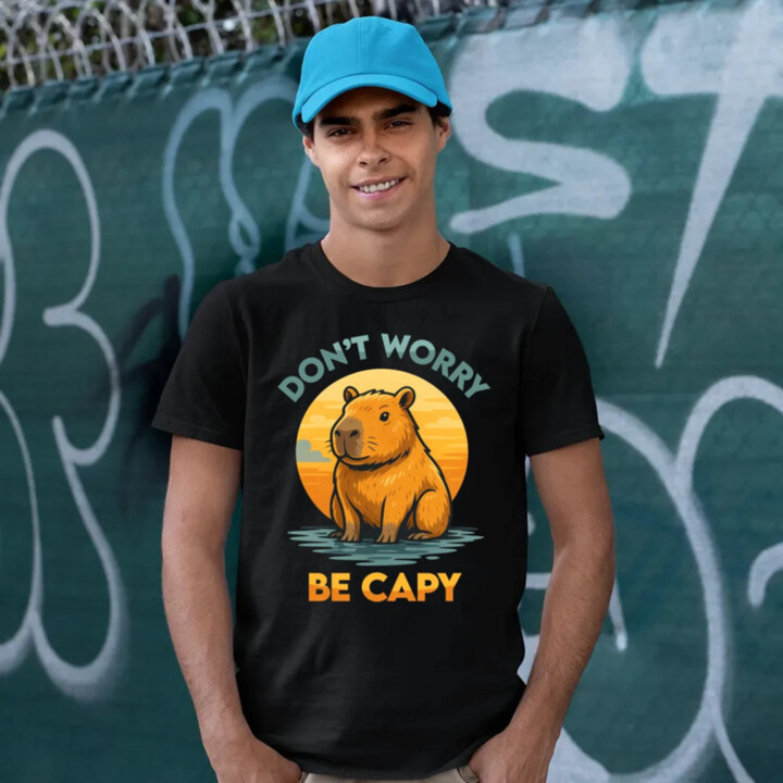 Don't worry, be capy - pánské tričko s potiskem